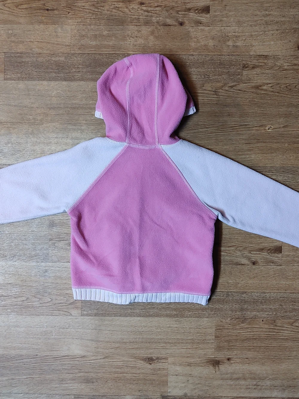 Old Navy Pink Hooded Fleece Jacket with Heart Accent